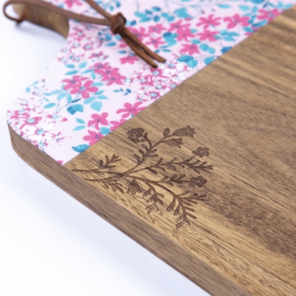 The Pioneer Woman Acacia Printed Pink Charcuterie Board - Picture 3 of 9